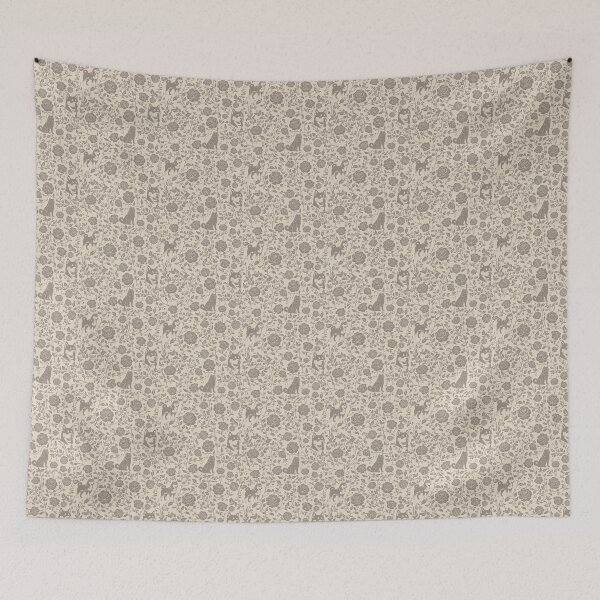 Item preview, Akita Floral Pattern | Elegant Botanical Dog Design Sepia designed and sold by WildLakePatterns.