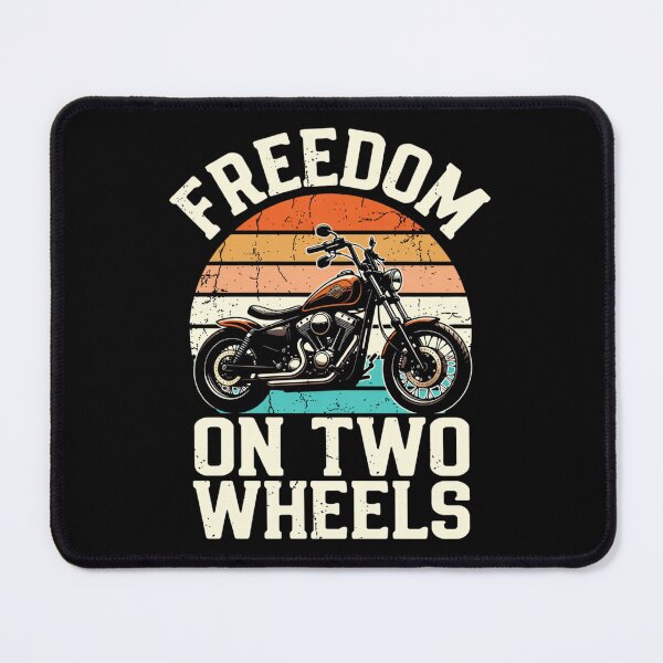 Item preview, Freedom on Two Wheels Retro Cruiser Motorcycle Gift designed and sold by Wishmi Lucky.