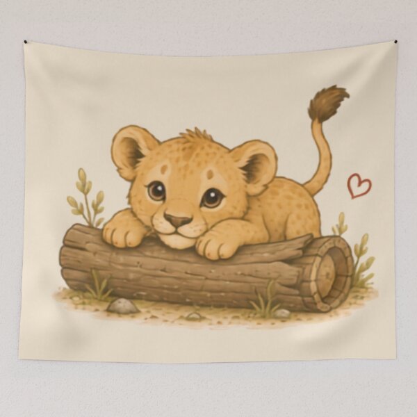 Item preview, Log Explorer Lion Cub designed and sold by MellowMunchkins.