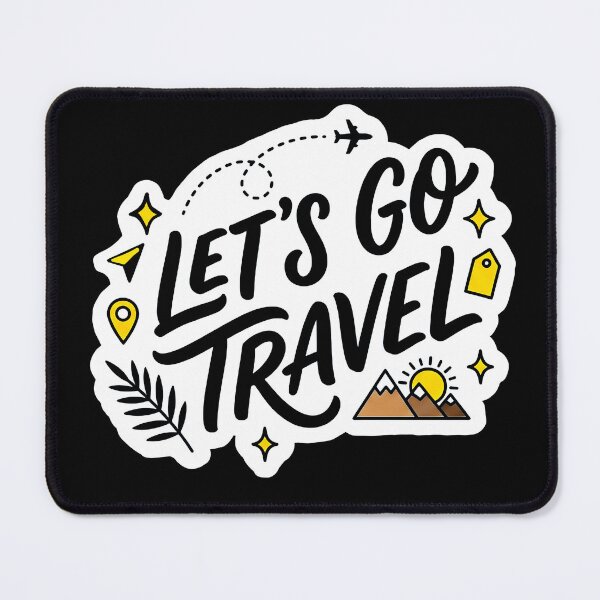 Item preview, Let's Go Travel | Adventure Typography Design designed and sold by SK ArtNest.