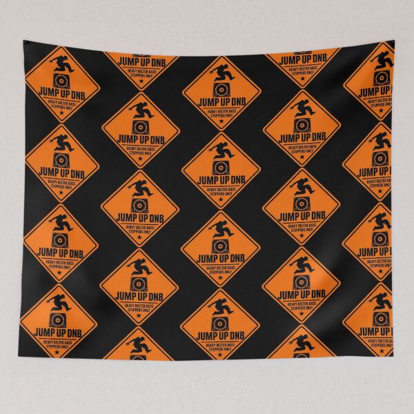 Item preview, Jump Up DNB Heavy Bass Warning Sign designed and sold by  ZenRave Designs.