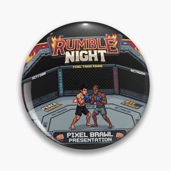 Item preview, Rumble Night Pixel Brawl Retro MMA Art designed and sold by TeeParteaArt.