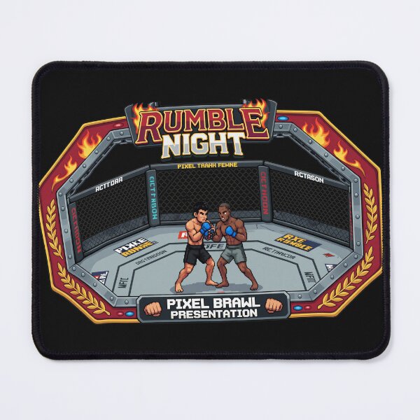 Item preview, Rumble Night Pixel Brawl Retro MMA Art designed and sold by TeeParteaArt.