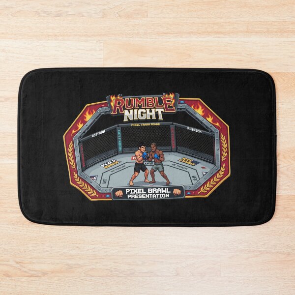 Item preview, Rumble Night Pixel Brawl Retro MMA Art designed and sold by TeeParteaArt.