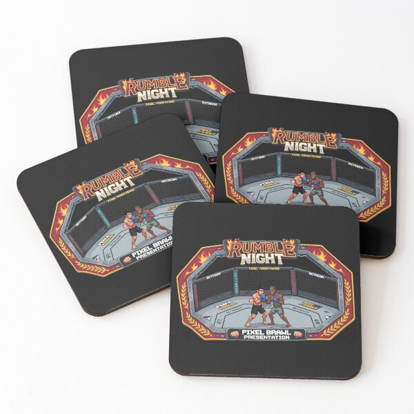 Item preview, Rumble Night Pixel Brawl Retro MMA Art designed and sold by TeeParteaArt.