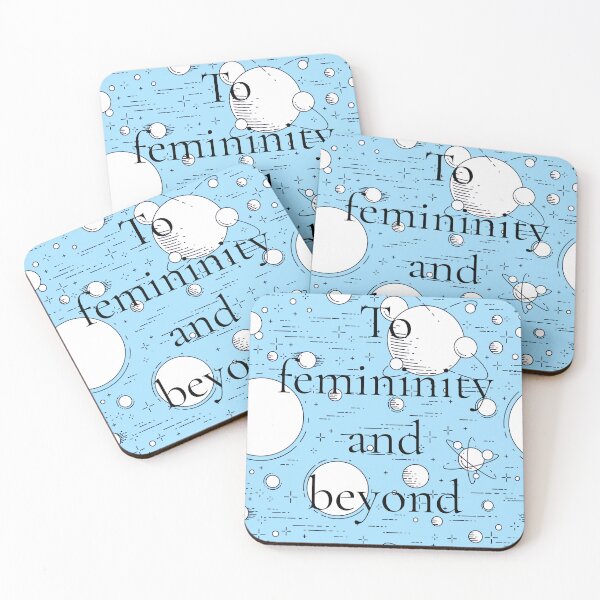 Item preview, To Femininity and Beyond | Feminist Quote | Empowering Women's Typography Design designed and sold by Creations by lyne.
