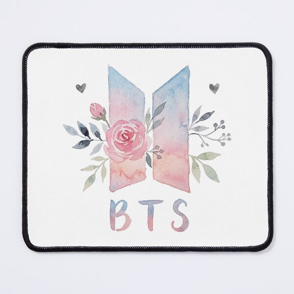 Item preview, BTS Bangtan Boys ARMY Pastel Flower Logo Art Work designed and sold by imsoyoon.