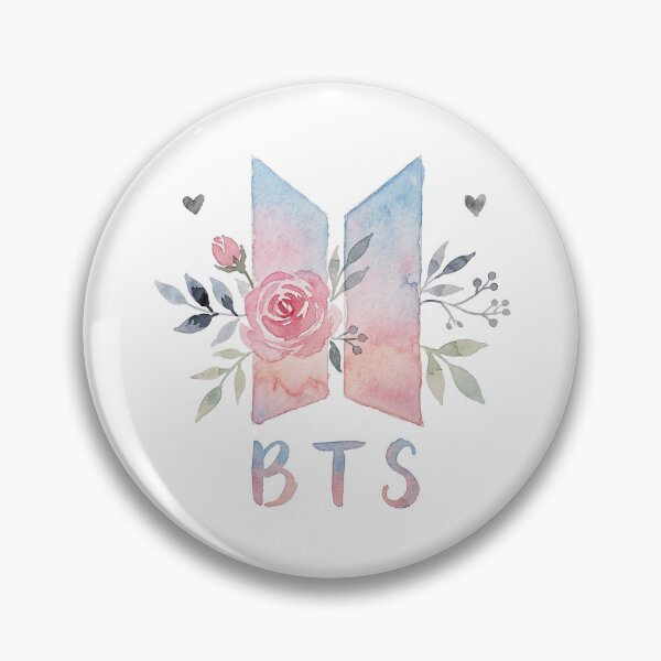 Item preview, BTS Bangtan Boys ARMY Pastel Flower Logo Art Work designed and sold by imsoyoon.