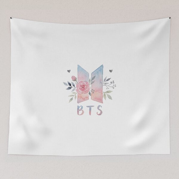 Item preview, BTS Bangtan Boys ARMY Pastel Flower Logo Art Work designed and sold by imsoyoon.