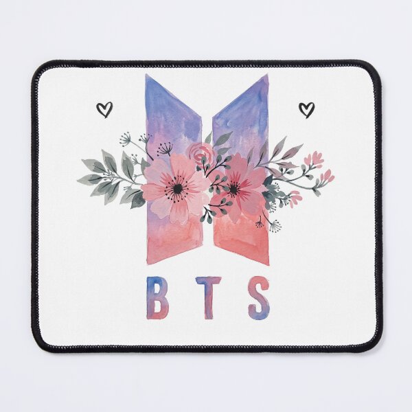 Item preview, BTS Bangtan Boys ARMY Pastel Flower Logo Art Work designed and sold by imsoyoon.