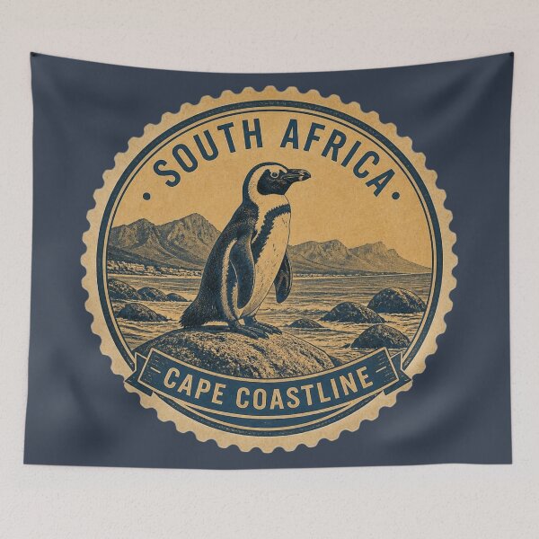 Item preview, South Africa Cape Coastline Penguin Travel Sticker designed and sold by The Digital Compass.