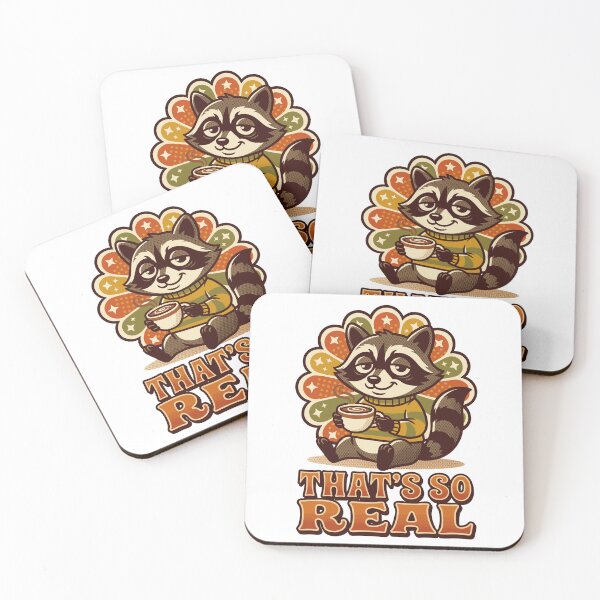 Item preview, Retro Relatable Coffee Raccoon That's So Real Graphic designed and sold by DiNata.
