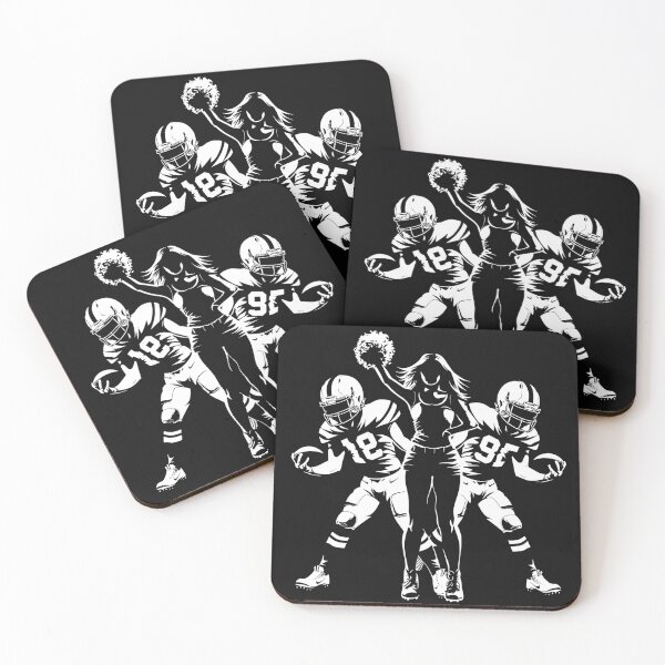 Item preview, Football Players and Cheerleader Game Day Sports Silhouette designed and sold by inkoutninja.