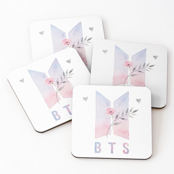 Item preview, BTS Bangtan Boys ARMY Pastel Flower Logo Art Work designed and sold by imsoyoon.