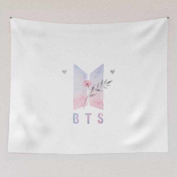 Item preview, BTS Bangtan Boys ARMY Pastel Flower Logo Art Work designed and sold by imsoyoon.