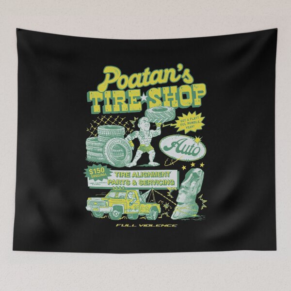 Item preview, Poatan Tire Shop Vintage MMA  designed and sold by Matastuffmerch.