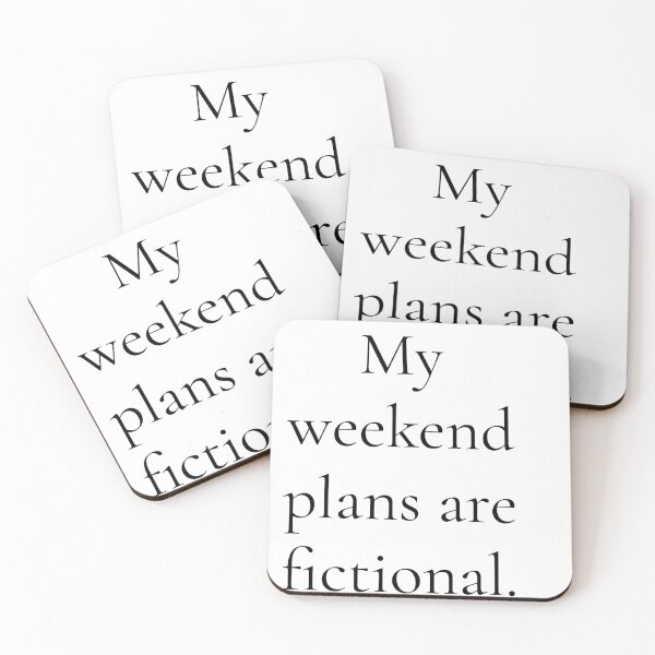 Item preview, My Weekend Plans Are Fictional | Introvert Book Lover Shirt | Funny Reading Quote designed and sold by Creations by lyne.
