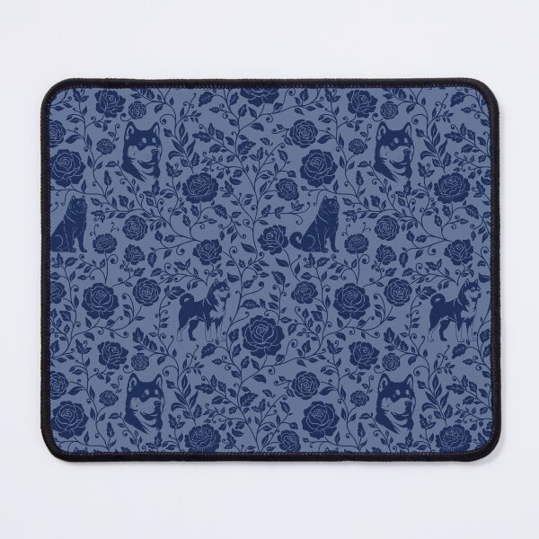 Item preview, Akita Floral Pattern | Elegant Botanical Dog Design Blue designed and sold by WildLakePatterns.