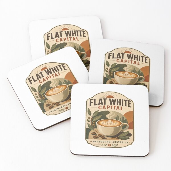 Item preview, Melbourne Coffee Lover Vintage Flat White Retro T-Shirt | Melbourne Australia Café Culture Gift designed and sold by Globalcitytees.