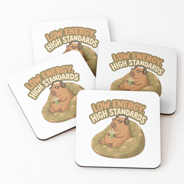Item preview, Funny Chill Capybara Low Energy High Standards Graphic designed and sold by DiNata.