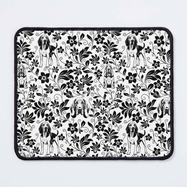 Item preview, Bloodhound Floral Pattern | Elegant Botanical Dog Design Black designed and sold by WildLakePatterns.