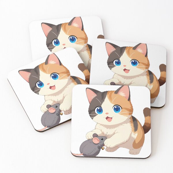 Item preview, Calico Cat with Catnip Mouse designed and sold by pumsquare.