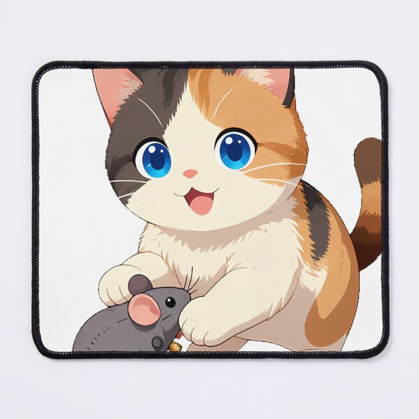 Item preview, Calico Cat with Catnip Mouse designed and sold by pumsquare.