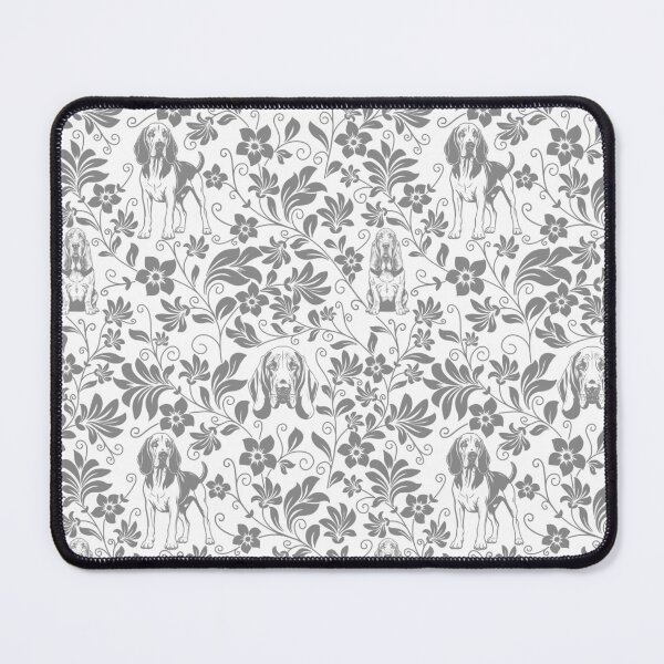 Item preview, Bloodhound Floral Pattern | Elegant Botanical Dog Design Grey designed and sold by WildLakePatterns.