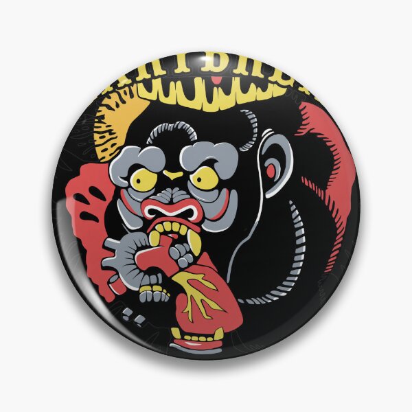 Item preview, Crowned Gorilla Eating Heart Tattoo Art designed and sold by TypoEmporium.