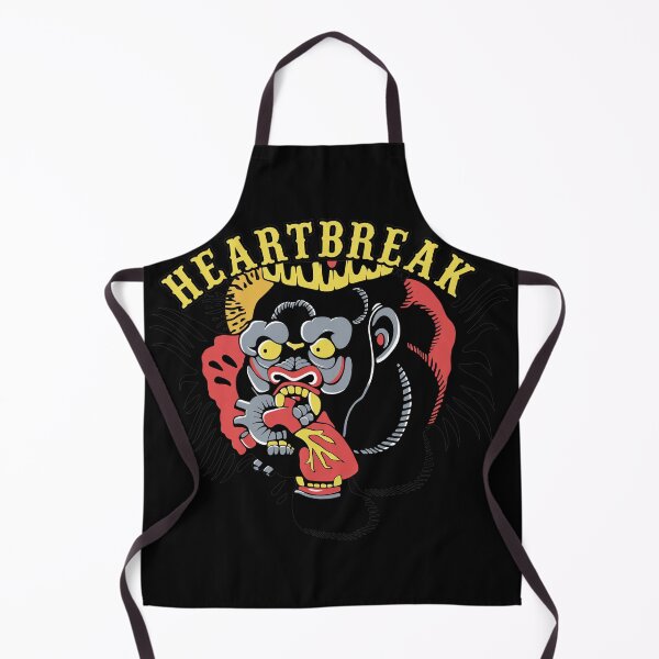 Item preview, Crowned Gorilla Eating Heart Tattoo Art designed and sold by TypoEmporium.