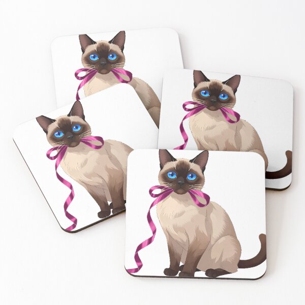 Item preview, Siamese Cat with Satin Ribbon designed and sold by pumsquare.
