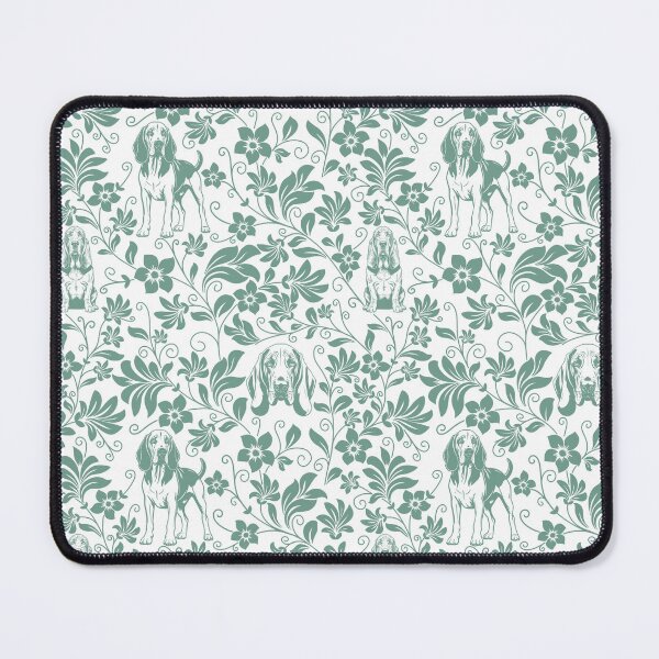 Item preview, Bloodhound Floral Pattern | Elegant Botanical Dog Design Green designed and sold by WildLakePatterns.