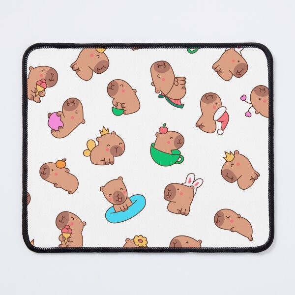 Item preview, Cute Capybara Pattern | Kawaii Capybara Seamless Pattern | Adorable Capybara Doodles | Cozy Animal Print | Whimsical Cartoon Capybara Design designed and sold by RJACreative.