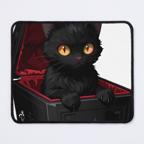 Item preview, Gothic Black Cat in Coffin designed and sold by IllumeInk.