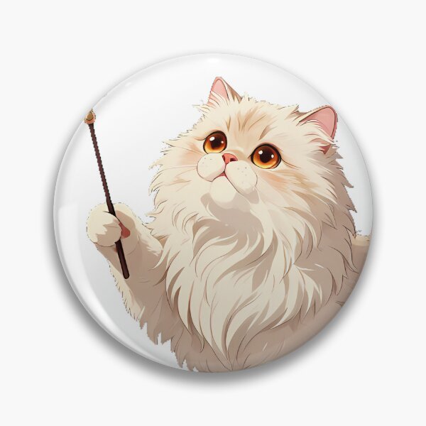 Item preview, Persian Cat with Feather Wand Toy designed and sold by pumsquare.
