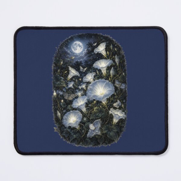 Item preview, Moonflower Night Garden Illustration – Glowing Midnight Bloom Design Art designed and sold by MagicMakerPh.