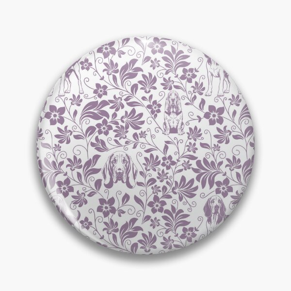 Item preview, Bloodhound Floral Pattern | Elegant Botanical Dog Design Lavender designed and sold by WildLakePatterns.