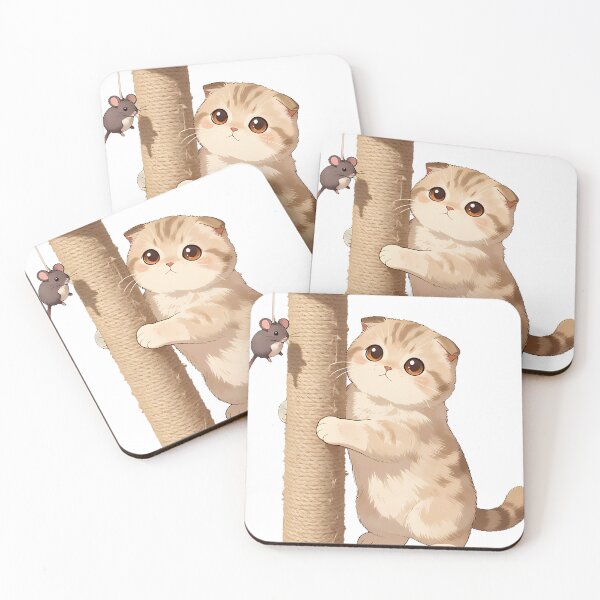 Item preview, Scottish Fold with Scratching Post designed and sold by pumsquare.