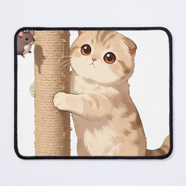 Item preview, Scottish Fold with Scratching Post designed and sold by pumsquare.