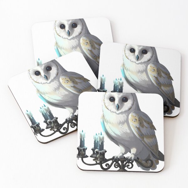 Item preview, Gothic Barn Owl with Candelabra designed and sold by IllumeInk.