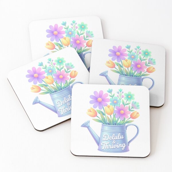 Item preview, Cute Pastel Floral Watering Can Delulu and Thriving Sticker designed and sold by DiNata.