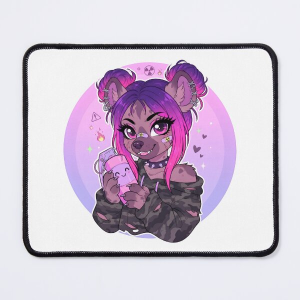 Item preview, Cute Demolition Hyena Girl - Kawaii Neon Anarchy Chibi designed and sold by CaliLuminos.