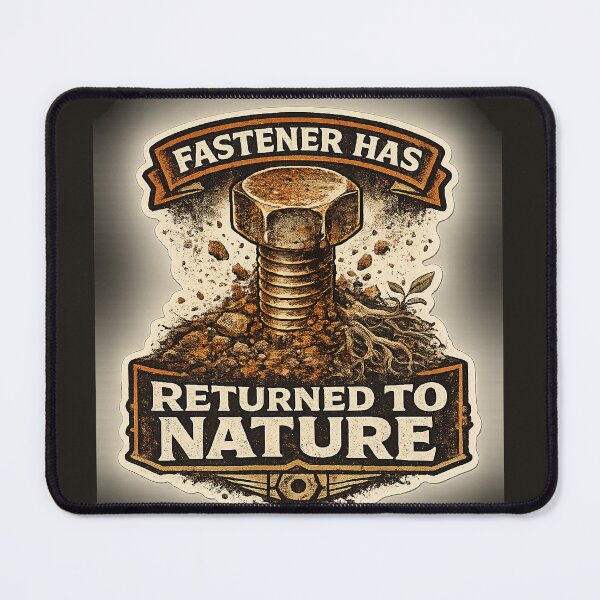 Item preview, Fastener Has Returned to Nature – Funny Rust Belt Mechanic Design designed and sold by ZestyThreads.