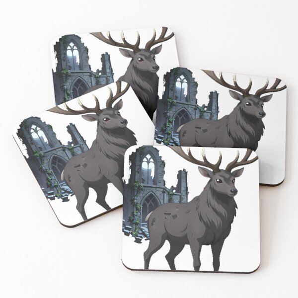 Item preview, Gothic Stag with Castle Ruins designed and sold by IllumeInk.