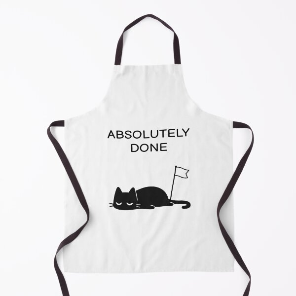 Item preview, Absolutely Done Funny Black Cat Sticker designed and sold by FUEGO & NOX.