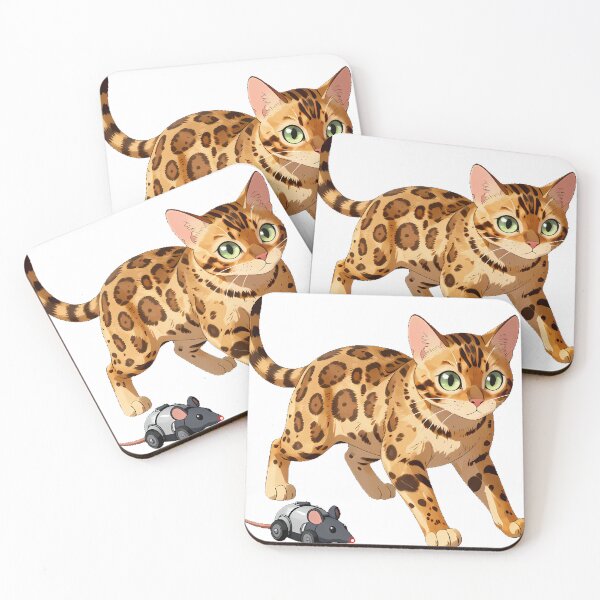 Item preview, Bengal Cat with Toy Mouse designed and sold by pumsquare.