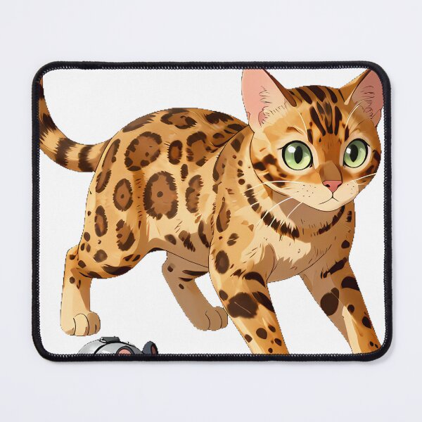 Item preview, Bengal Cat with Toy Mouse designed and sold by pumsquare.