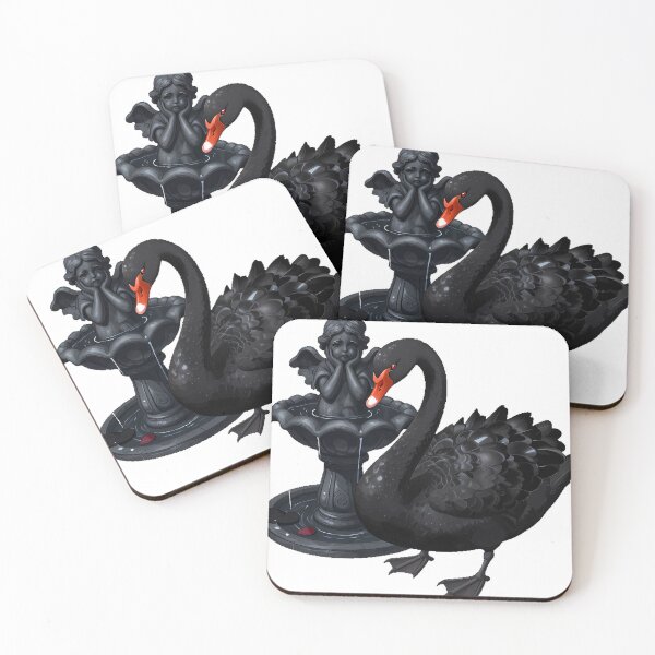 Item preview, Gothic Black Swan with Dark Fountain designed and sold by IllumeInk.