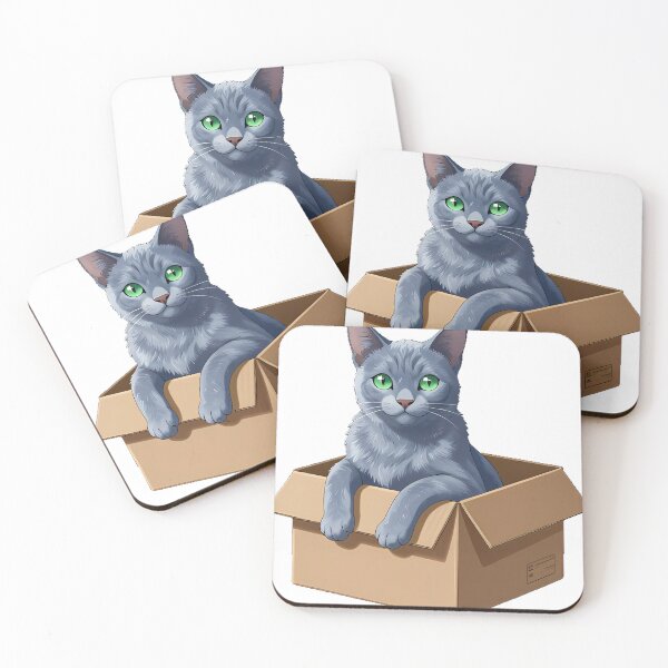 Item preview, Russian Blue with Cardboard Box designed and sold by pumsquare.