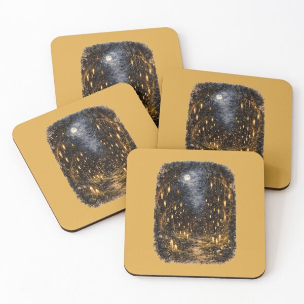 Item preview, Floating Candle Forest Illustration – Magical Constellation Light Design designed and sold by MagicMakerPh.